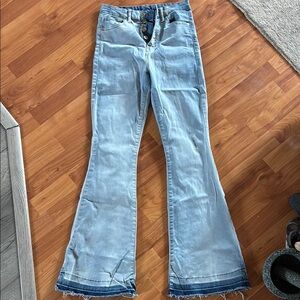 Women's Light Blue Flared Jeans